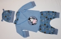 Newborn Baby Set - Babyjacke - Pumphose & Mütze Jersey Blau - Safari Tiere Gr. 62/68